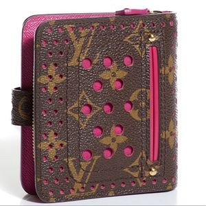 Limited Edition Fuchsia Monogram Perforated Wallet